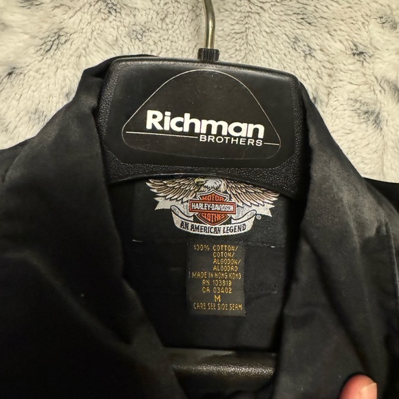 Genuine Harley Davidson button up men’s Medium like new authentic - Picture 5 of 6